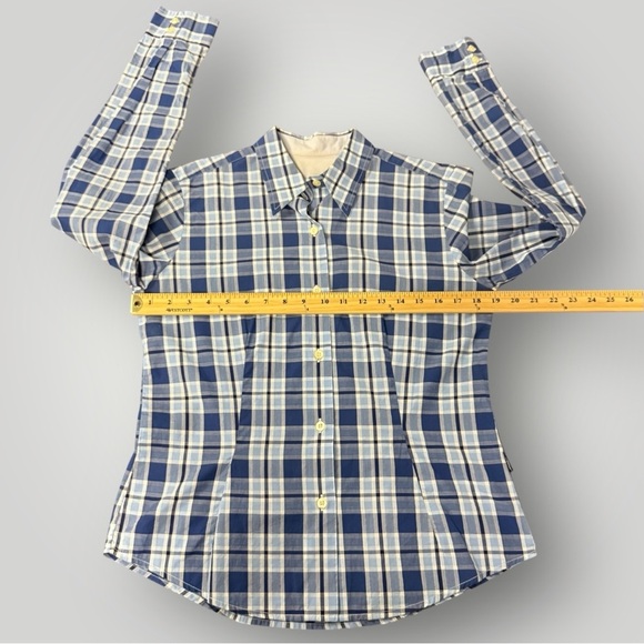 BARBOUR Plaid The Ledies Button down Shirt Sz 8 - Picture 8 of 10